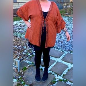 TORRID Burnt Orange Kimono